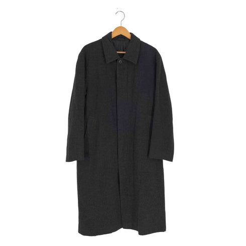 カルバンクライン CALVIN KLEIN 日本製 ウールナイロン ステンカラーロングコート メンズ import:L