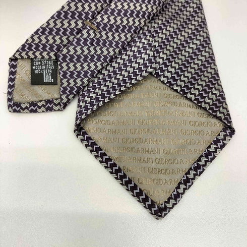 ジョルジオアルマーニ Giorgio Armani イタリア製 シルク ストライプ ネクタイ メンズ