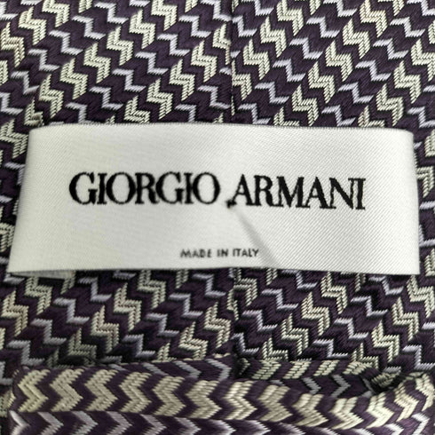 ジョルジオアルマーニ Giorgio Armani イタリア製 シルク ストライプ ネクタイ メンズ