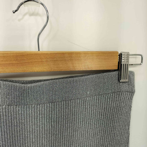 ザラ ZARA メタリックニットミディスカート レディース S
