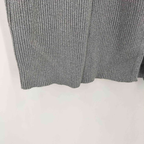 ザラ ZARA メタリックニットミディスカート レディース S