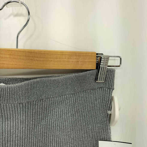 ザラ ZARA メタリックニットミディスカート レディース S