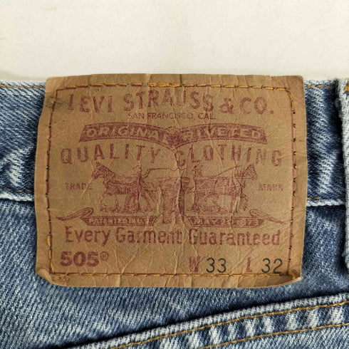 リーバイス Levis 505 ボタン裏725刻印 REGULAR FIT ダメージデニム メンズ W33 L32