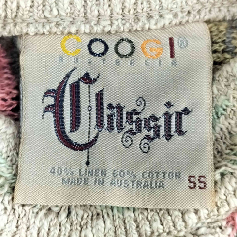 クージー COOGI CLASSIC オーストラリア製 90S 3Dニット メンズ SS