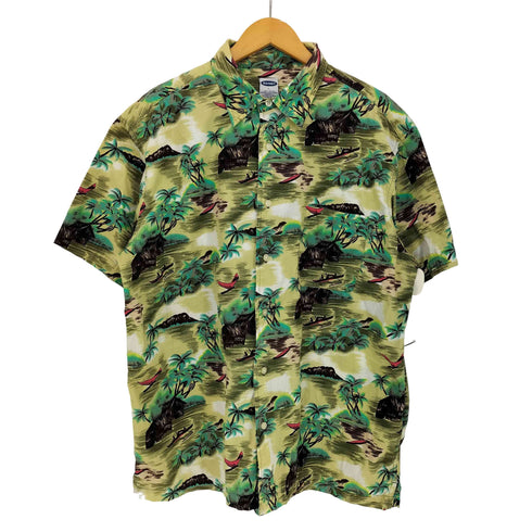 オールドネイビー OLD NAVY 00s 総柄 アロハシャツ メンズ import:L