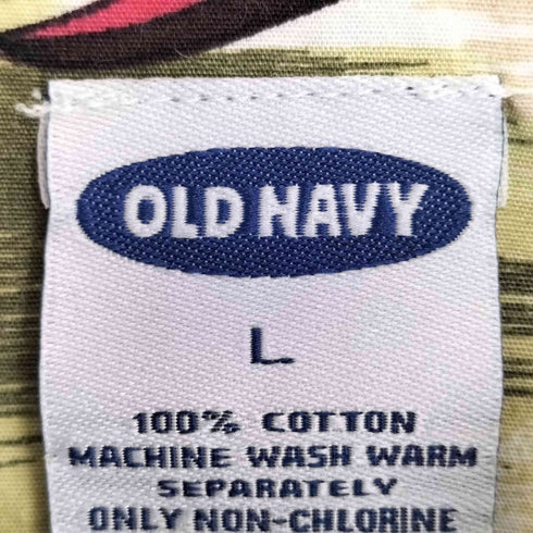 オールドネイビー OLD NAVY 00s 総柄 アロハシャツ メンズ import:L