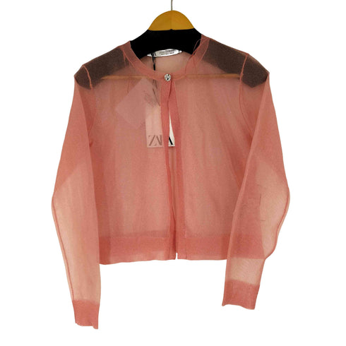 ザラ ZARA ラメ シアーカーディガン レディース US S