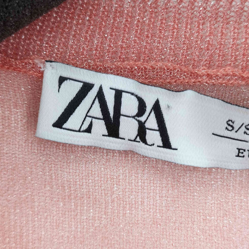 ザラ ZARA ラメ シアーカーディガン レディース US S