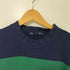 ノーティカ NAUTICA 90S 鹿の子 ヨット刺繍 マルチボーダー モックネック L/S Tシャツ メンズ import:L