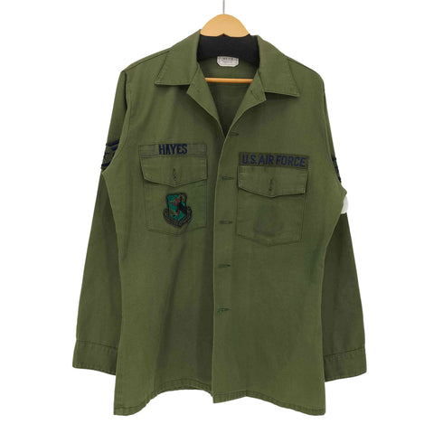 ユーエスアーミー U.S. ARMY 80s ワッペン刺繍 ミリタリー ユーティリティシャツ メンズ 161/2