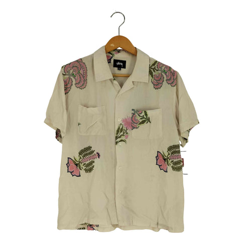 ステューシー Stussy 花柄 レーヨンオープンカラーシャツ メンズ import:M