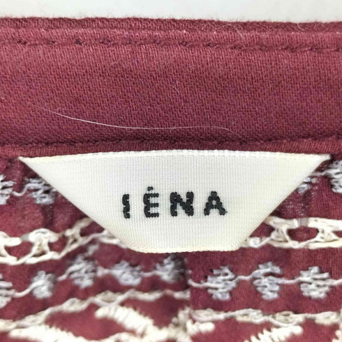 イエナ IENA 7分袖 エンブロイダリー刺繍 ブラウス レディース