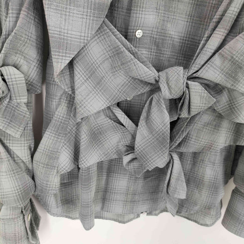ケイスケヨシダ KEISUKE YOSHIDA 21SS Checked Ribbon Shirt メンズ FREE