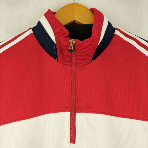 アディダス adidas ハーフジップ デサント製 トラックジャケット メンズ M-L