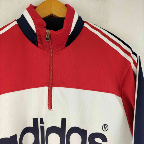 アディダス adidas ハーフジップ デサント製 トラックジャケット メンズ M-L