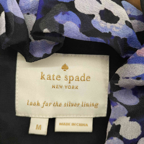 ケイトスペード Kate spade 花柄 ノースリーブ シルクワンピース レディース import:M