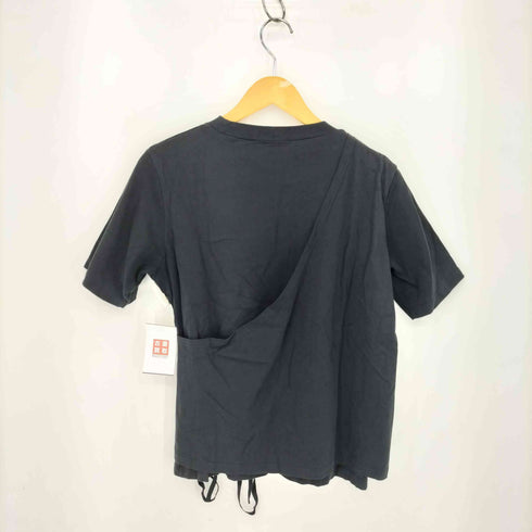 アールエヌエー RNA レースアップ クルーネック 半袖Tシャツ カットソー メンズ M