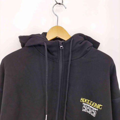 SPELLEDIT バックプリント ジップアップパーカー メンズ