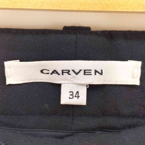 カルヴェン CARVEN レーヨン ウール テーパード スラックス レディース 34