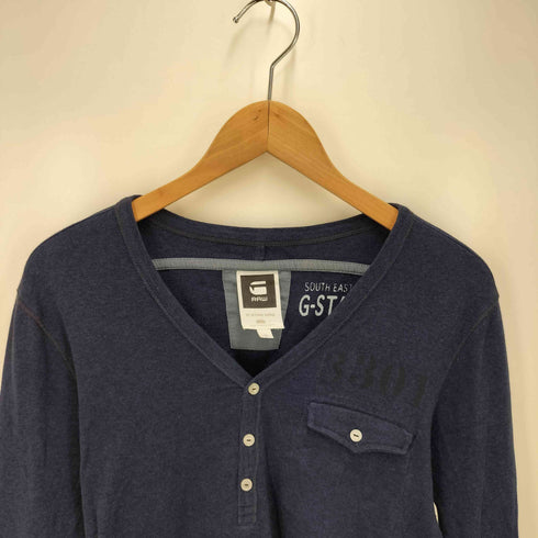 ジースターロー G-STAR RAW Vネック プリント ヘンリーネックカットソー Y2K メンズ JPN:M