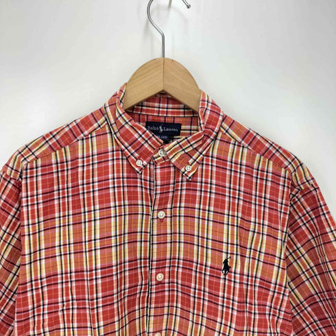 ラルフローレン RALPH LAUREN チェック柄 半袖ボタンダウンシャツ レディース JPN:XL