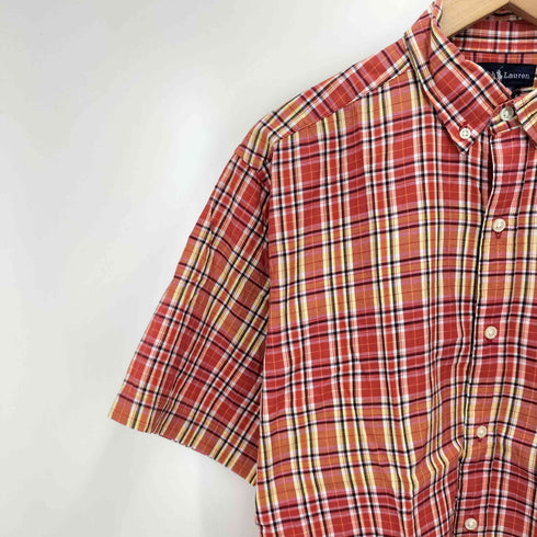 ラルフローレン RALPH LAUREN チェック柄 半袖ボタンダウンシャツ レディース JPN:XL