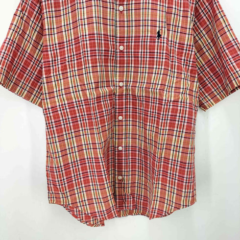 ラルフローレン RALPH LAUREN チェック柄 半袖ボタンダウンシャツ レディース JPN:XL