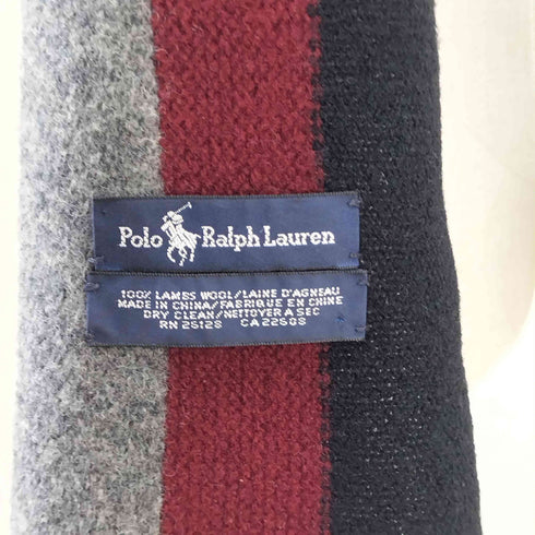ラルフローレン RALPH LAUREN ポニー刺しゅう ウールマフラー レディース