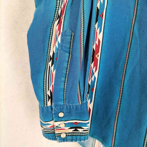 ラングラー Wrangler 90s WESTERN SHIRTS ネイティブ柄ウエスタンシャツ メンズ L