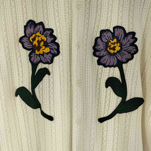 ハレ HARE 花柄刺繍 網ニット メンズ FREE