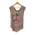 ディーゼル DIESEL MAKES LOVE GROW バラ グラデーション プリント レーヨン ノースリーブ Tシャツ レディース import:S