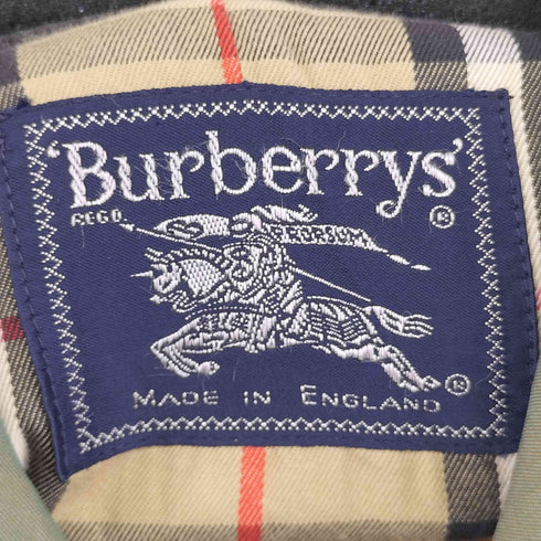 バーバリーズ BURBERRYS イングランド製 玉虫 ノバチェック ステンカラーコート メンズ