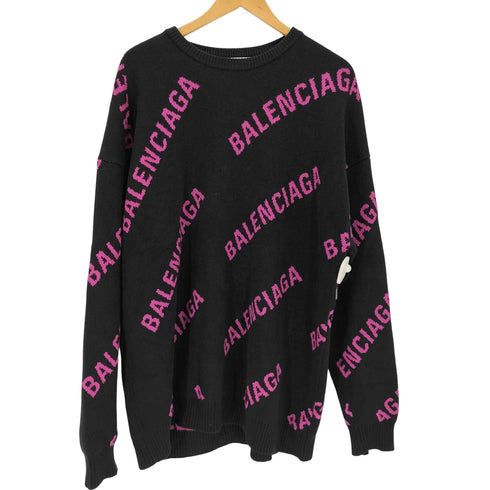 バレンシアガ BALENCIAGA Embroidered Logo Oversized Sweater メンズ import:L