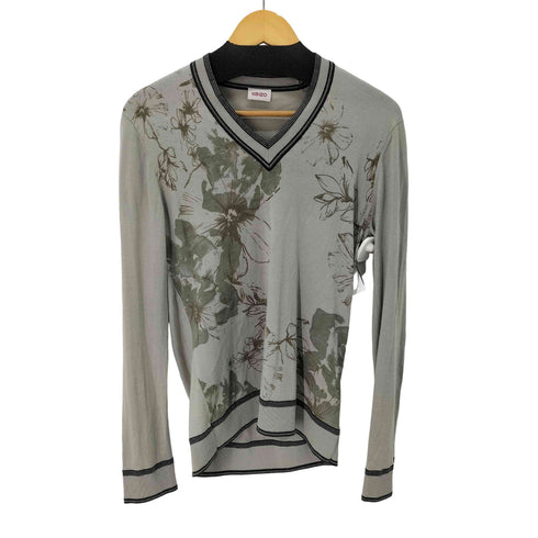 ケンゾー KENZO 花柄 シルク混 Vネックニット メンズ