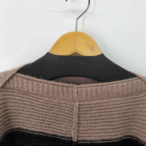 ソニアリキエル SONIA RYKIEL MADE IN ITALY フリンジボーダーニットポンチョ レディース ONE SIZE
