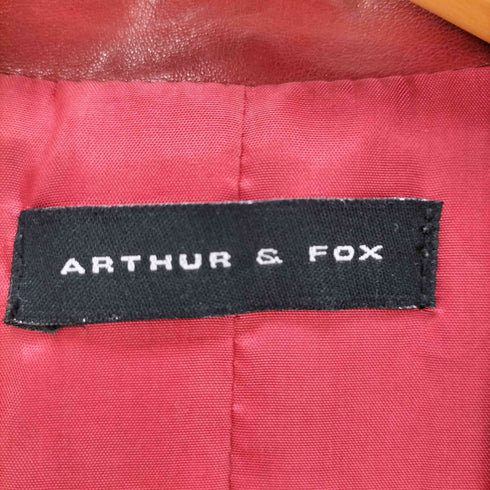 ARTHUR&FOX フランス製 ラムレザー2Bテーラードジャケット レディース FR:38