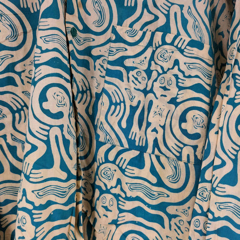 MUTIARA BARI 総柄シャツ メンズ
