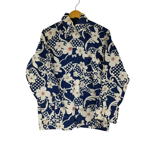70S 襟芯 花柄シャツ メンズ JPN:M
