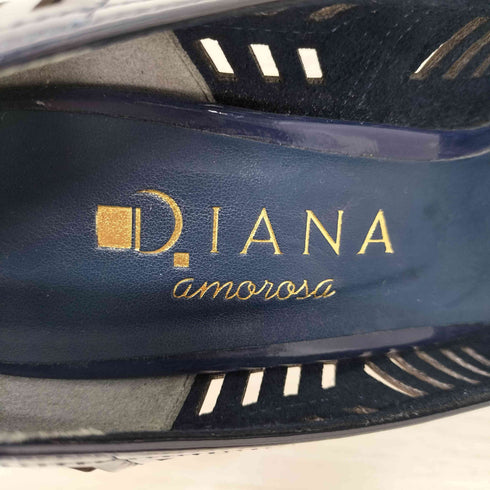 ダイアナ DIANA エナメル ポインテッドトゥ ヒールパンプス レディース 24 1/2