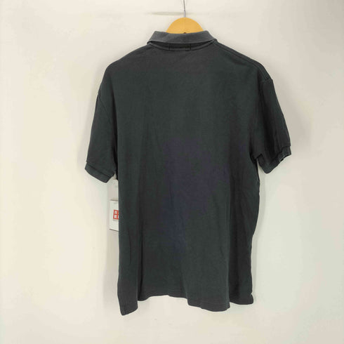 ポロバイラルフローレン Polo by RALPH LAUREN ポニー 刺繍 リブ ポロ シャツ 裾スリット アシンメトリー メンズ import:M