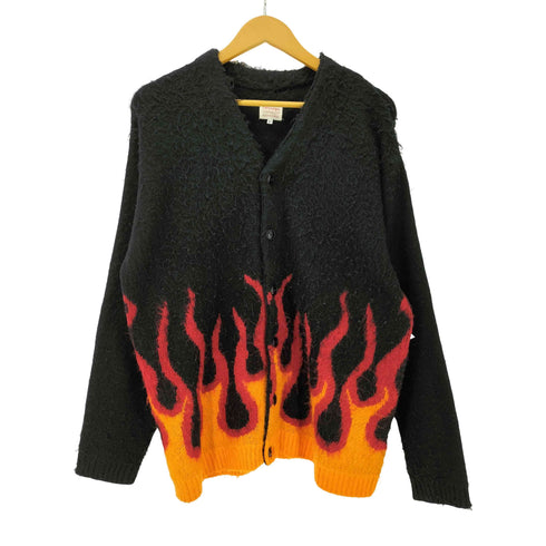 ペニーズ PENNEYS 21AW フレイム ファイヤー パターン アクリル ニット カーディガン メンズ JPN:L