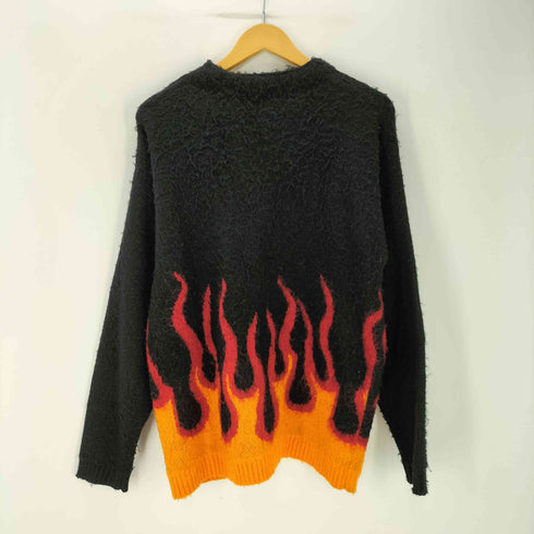ペニーズ PENNEYS 21AW フレイム ファイヤー パターン アクリル ニット カーディガン メンズ JPN:L