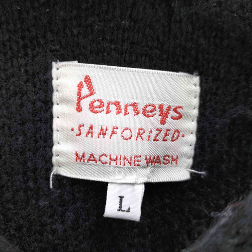 ペニーズ PENNEYS 21AW フレイム ファイヤー パターン アクリル ニット カーディガン メンズ JPN:L