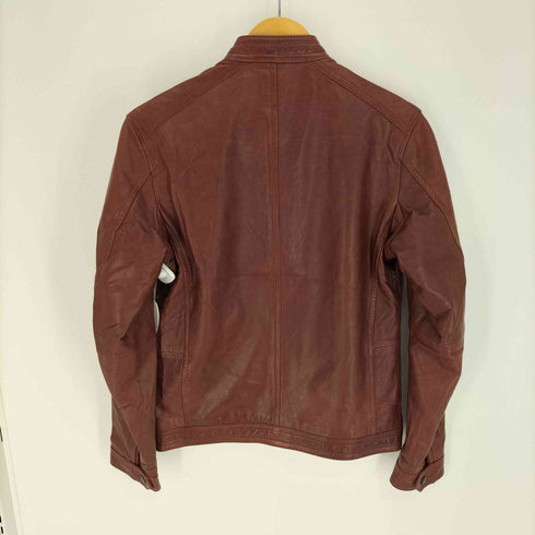 ユナイテッドアローズグリーンレーベルリラクシング UNITED ARROWS green label relaxing SEMI/VEGE ライダースブルゾン ラムレザー ダブルジップ メンズ JPN:S