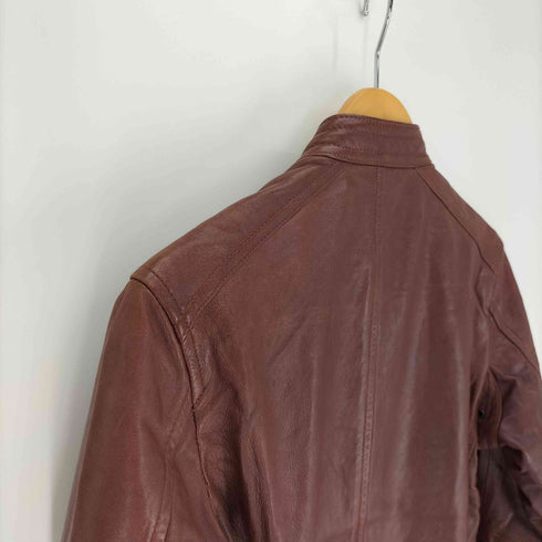 ユナイテッドアローズグリーンレーベルリラクシング UNITED ARROWS green label relaxing SEMI/VEGE ライダースブルゾン ラムレザー ダブルジップ メンズ JPN:S