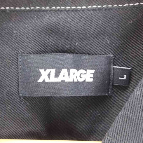エクストララージ XLARGE STITCHED ZIP UP S/S WORK SHIRT メンズ JPN:L
