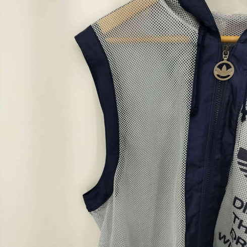 アディダス adidas 80-90s デサント ノースリーブ ジップアップ メッシュパーカー メンズ L-O
