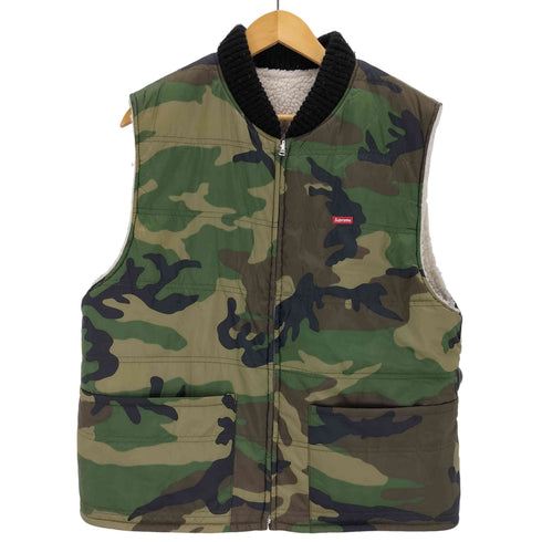 シュプリーム Supreme 16AW Sherpa Fleece Reversible Work Vest メンズ JPN:M