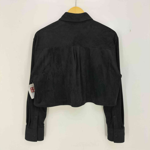 ザラ ZARA FAUX SUEDE CROP SHIRT レディース import:S