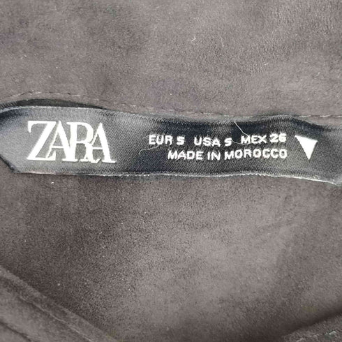 ザラ ZARA FAUX SUEDE CROP SHIRT レディース import:S